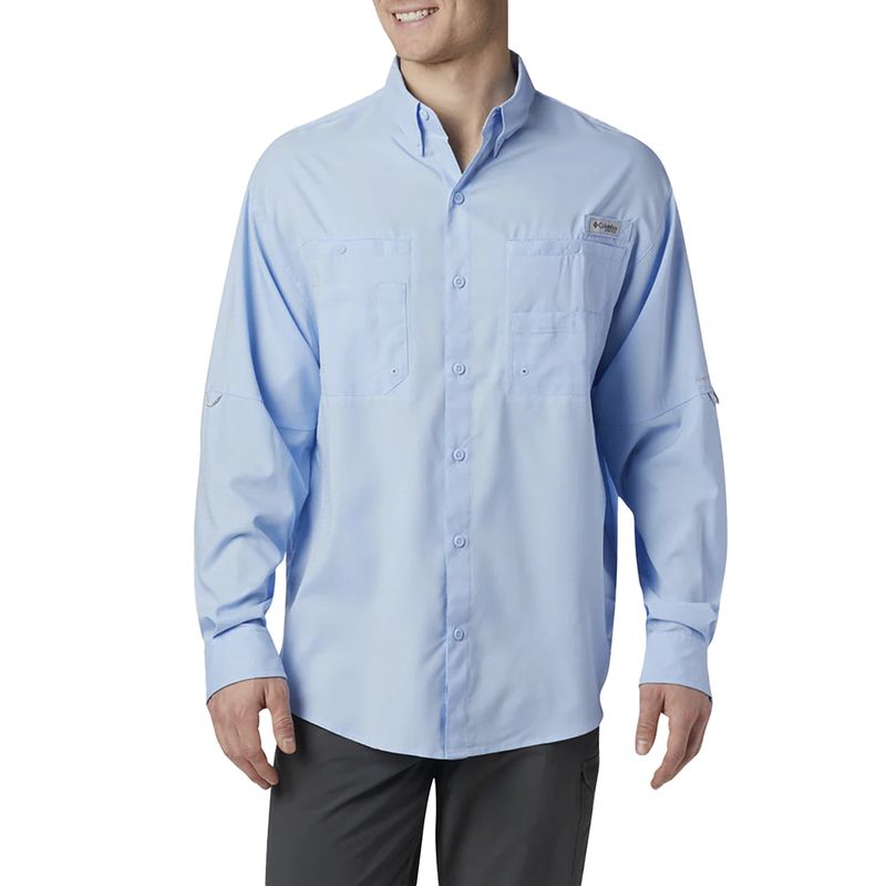 Camisa celeste Columbia PFG Tamiami II para hombre Siman Guatemala