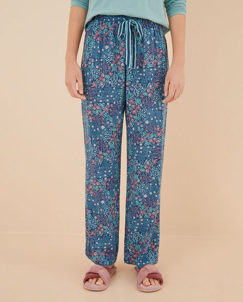 Pantalón pijama con estampado multicolor para dama