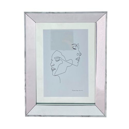 Portarretrato plateado 17.6x22.6x3.8 cm