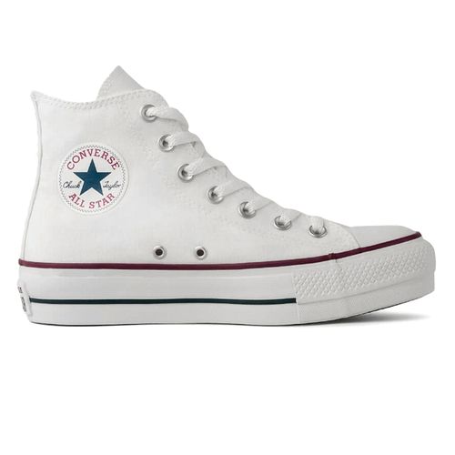 Zapato deportivo casual Converse chuck taylor all star color blanco para dama