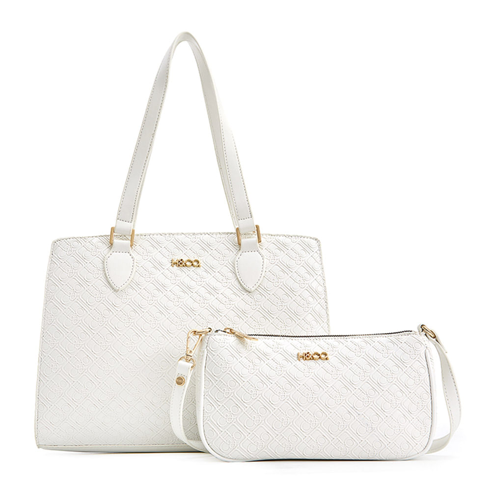 Set de carteras tote/satchel H&Co color blanco para mujer - Siman El ...