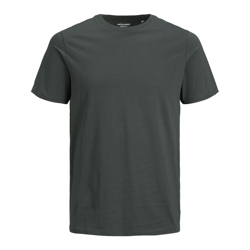 Jack Jones Camiseta basica gris oscuro solida para hombre