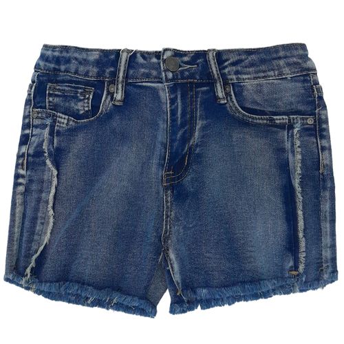 Short azul lavado para niña