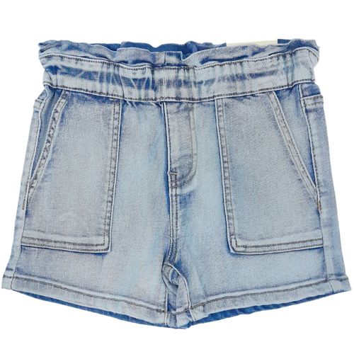 Short celeste sólido para niña