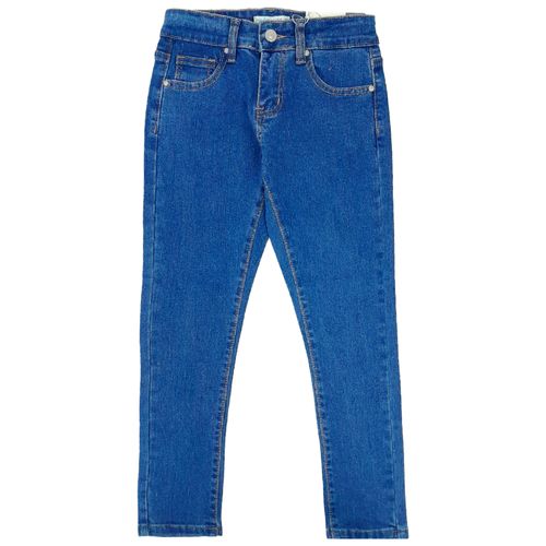 Jeans azul sólido para niña