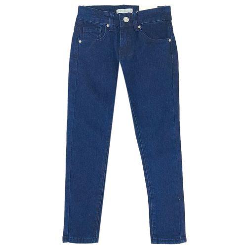 Jeans azul sólido para niña