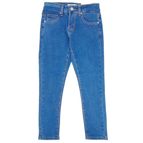 Jeans azul sólido para niña