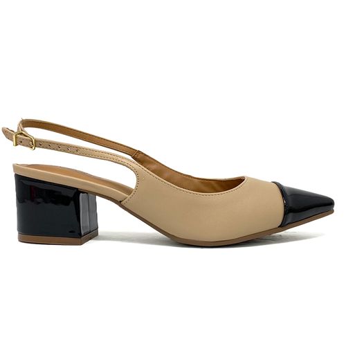 Zapato de vestir Sabrina color beige/negro para mujer