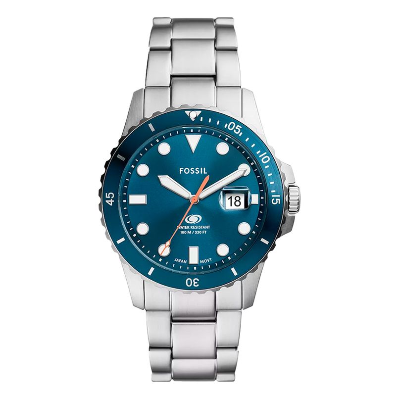 Reloj Fossil analogo de acero inoxidable en plateado para hombre