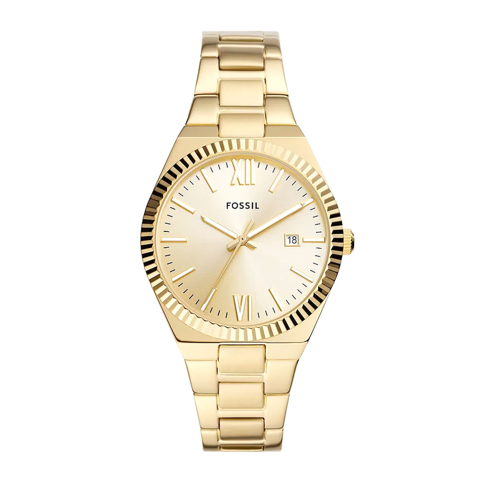 Reloj Fossil análogo metal dorado para dama - Siman Costa Rica