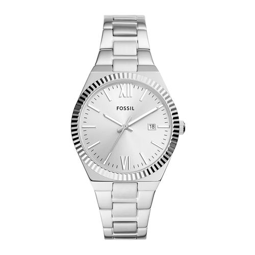 Reloj Fossil análogo metal plateado para dama