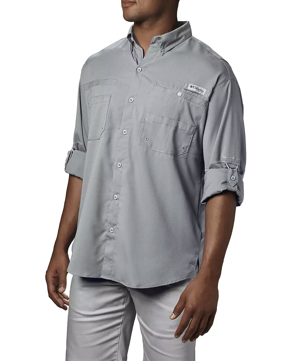 Chemise Columbia PFG Tamiami Homme 2XL, Grise, Manches Longues, Pêche, Ventilée