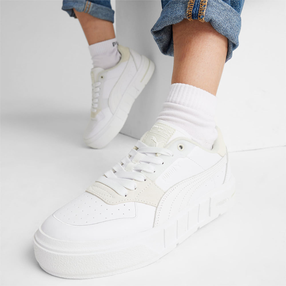 Zapato casual Puma Cali Court PureLuxe blanco para mujer - Siman Guatemala