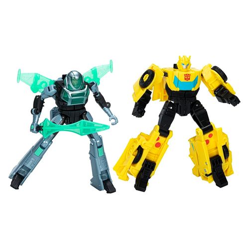 Transformers Earthspark Cyber-Combiner - Figura Terran Bumblebee y Mo Malto