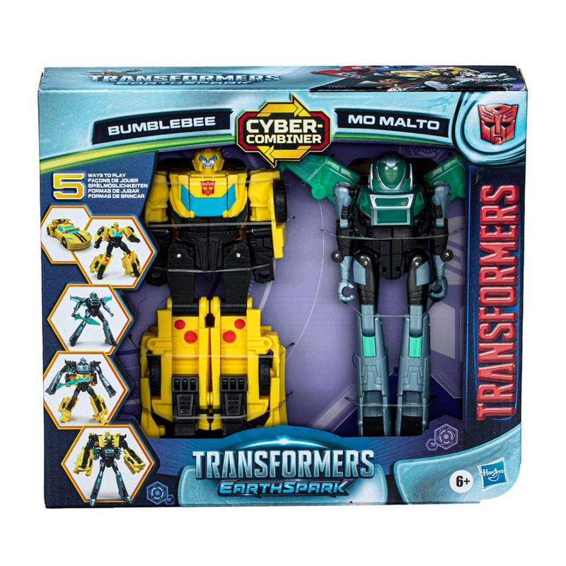 Transformers earthspark cyber-combiner figura terran bumblebee y