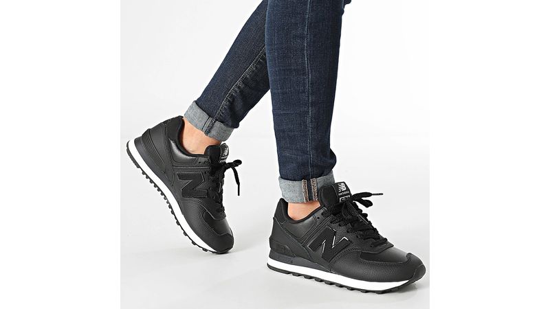 Zapato New Balance 574 casual color negro para mujer