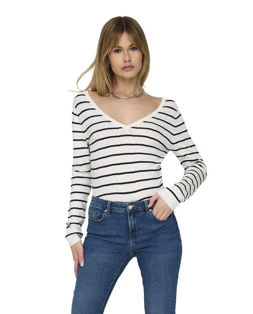 Suéter JDY pull over rayado para mujer