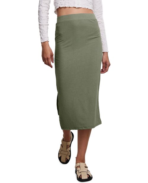Falda Pieces midi de cintura alta para mujer