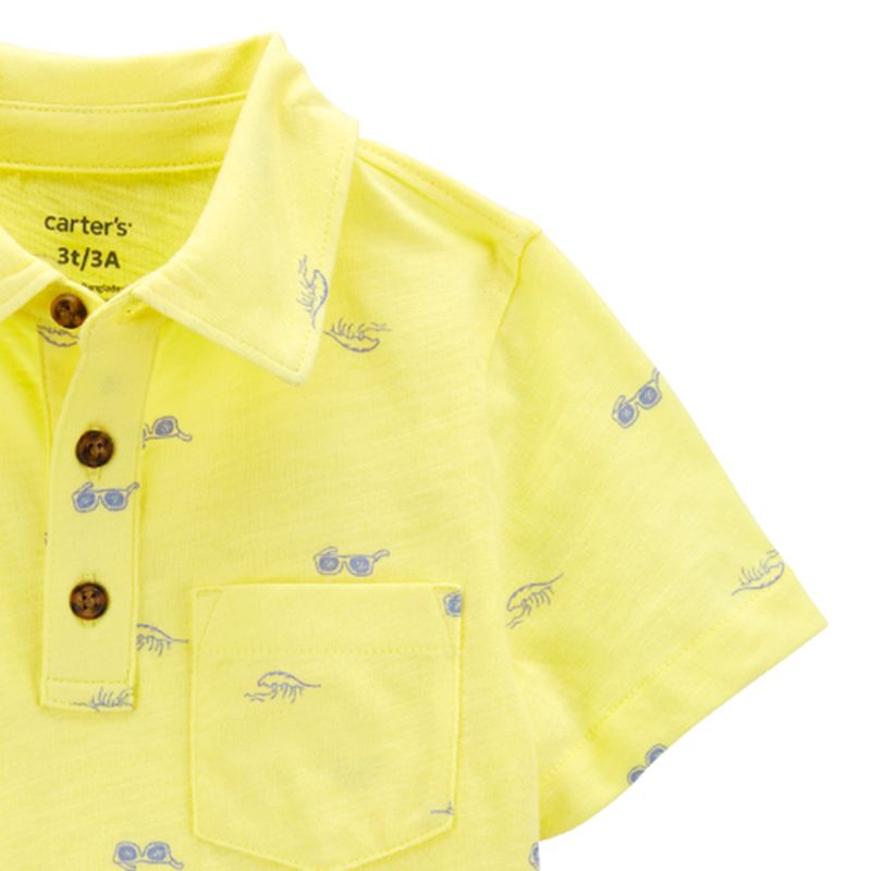 Camisa con cuello color amarillo para nino