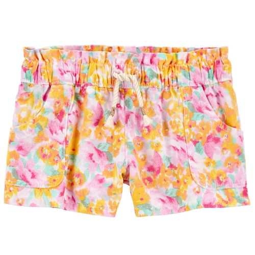 Short multicolor con estampado de flores para niña