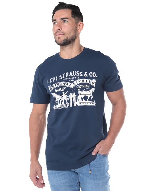 Levi's Camiseta navy estampado para hombre