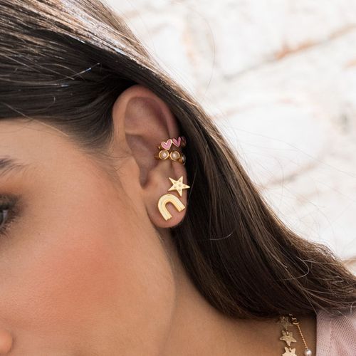 Set  de aretes dorados para mujer