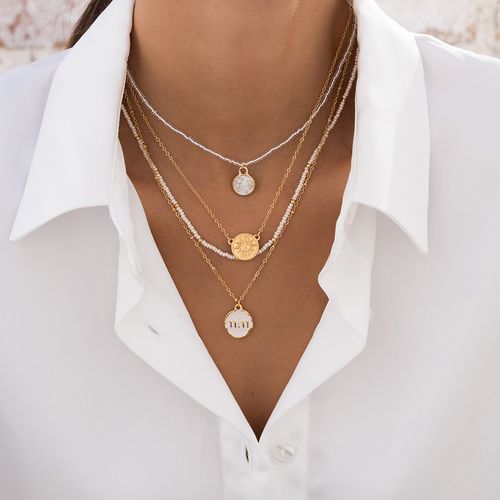 Set de collares + aretes 2mm- 18" para mujer