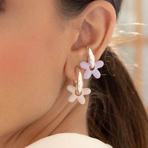 Set de aretes plateados Avemaria