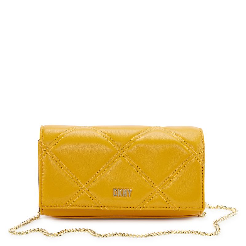 Cartera crossbody Dkny color amarillo para mujer