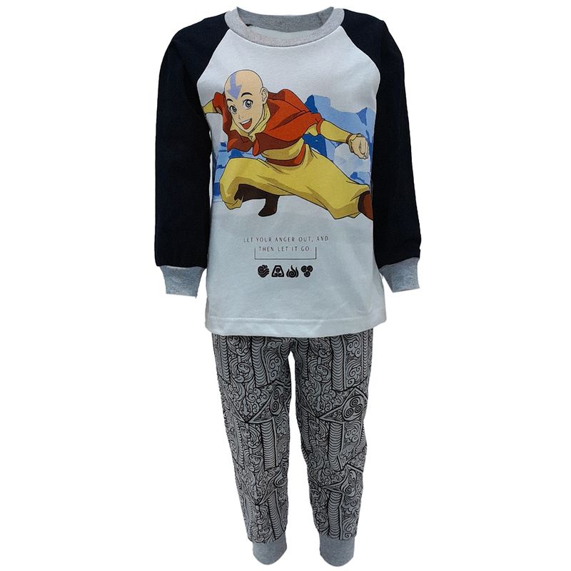 Pijama-2-piezas-multicolor-con-estampado-de-avatar-para-niño