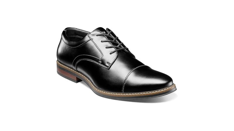 Zapato de vestir Nunn Bush Cap Toe Oxford negro para hombre