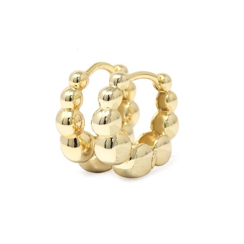 Argollas hoop de plata dorados para mujer