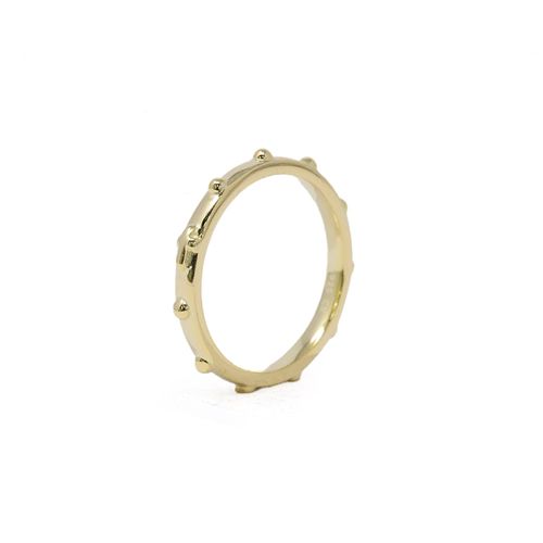 Anillo de plata color dorado talla 7 para mujer