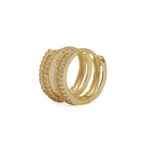 Aretes de plata color dorado para mujer