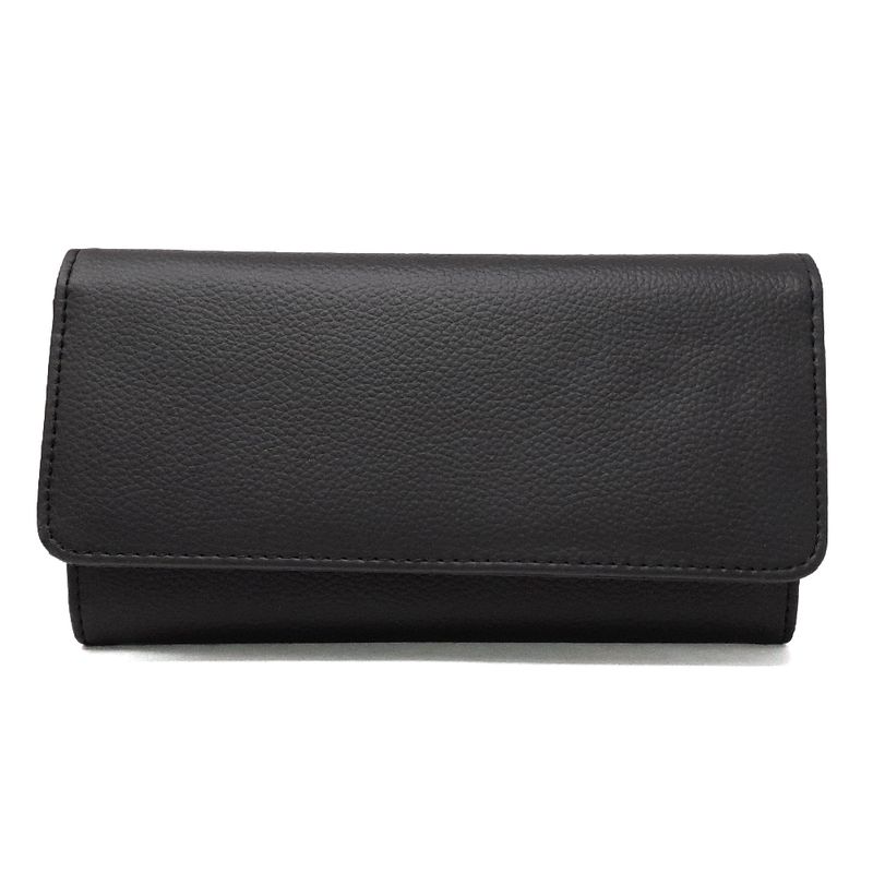 Billetera flap mundi color negro para mujer