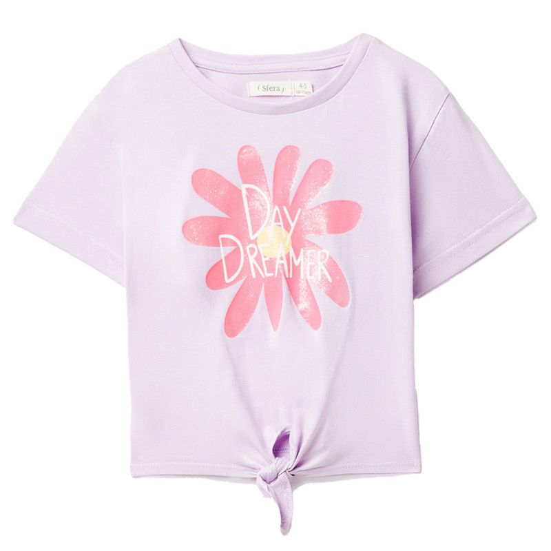 Blusa morada con estampado para nina