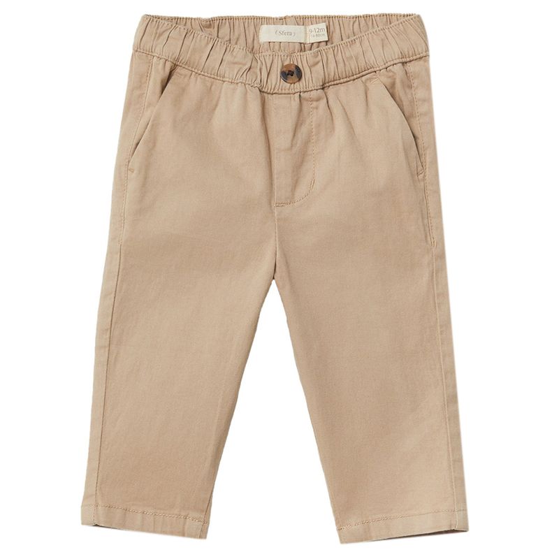 Pantalon-beige-solido-para-bebe-niño