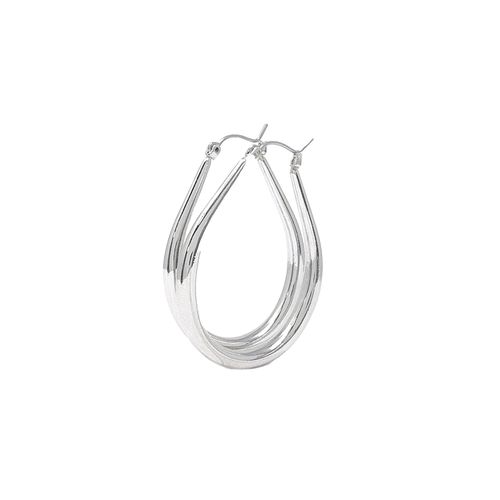 Aretes largos color plateado para mujer