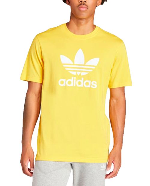 Camiseta deportiva amarilla Adidas para hombre