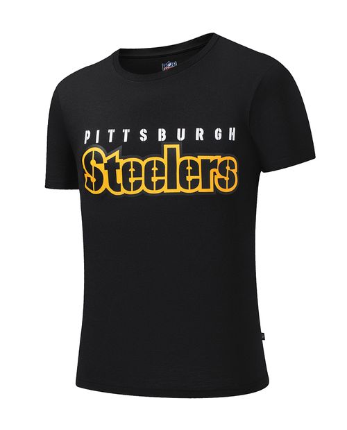 Camiseta deportiva Steelers negra para hombre