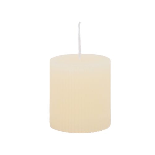 Vela decorativa con textura 7x7 cm.