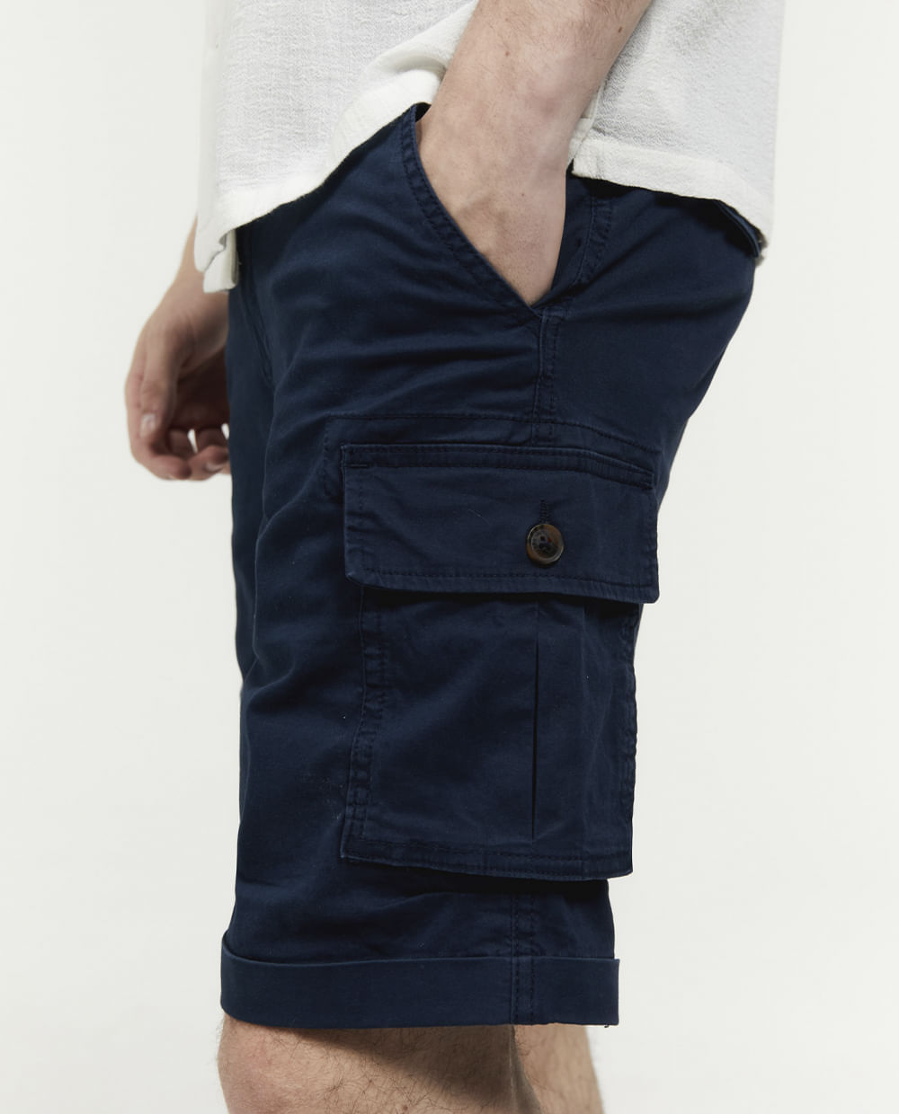 Short Cargo Homme Vintage Oxbow - Gris, Taille 28, Style Décontracté
