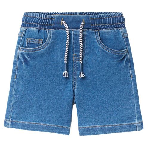 Short denim azul sólido para niño