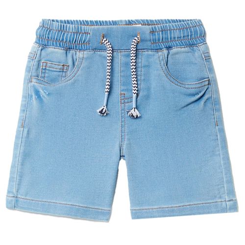 Short denim celeste sólido para niño