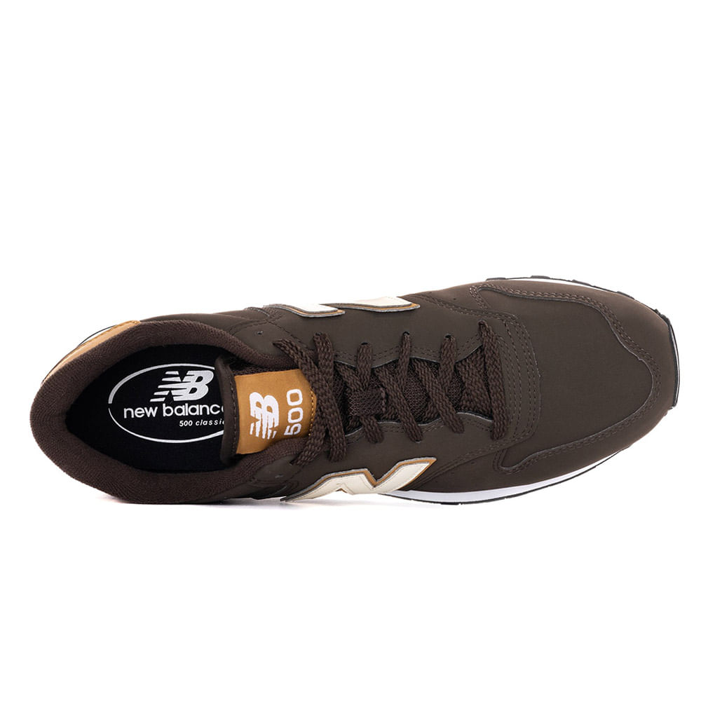 Zapato New Balance 500 deportivo casual cafe para hombre