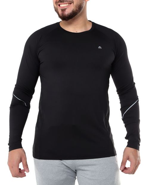 Camisa manga larga reflectivo negro para hombre