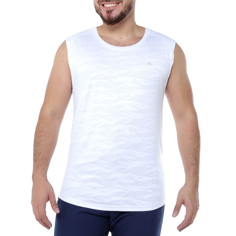 Camiseta sin manga blanca hombre sale