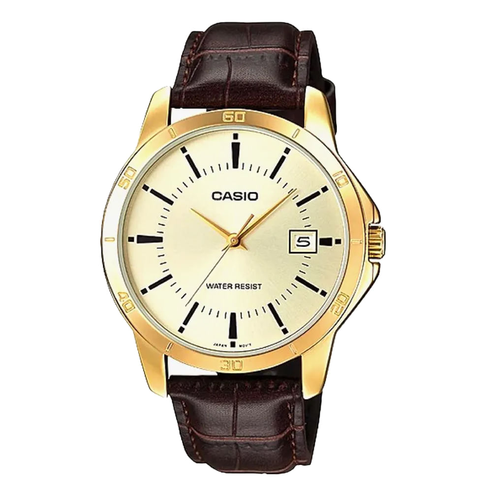 Reloj análogo marron cuero hombre - Siman Costa Rica
