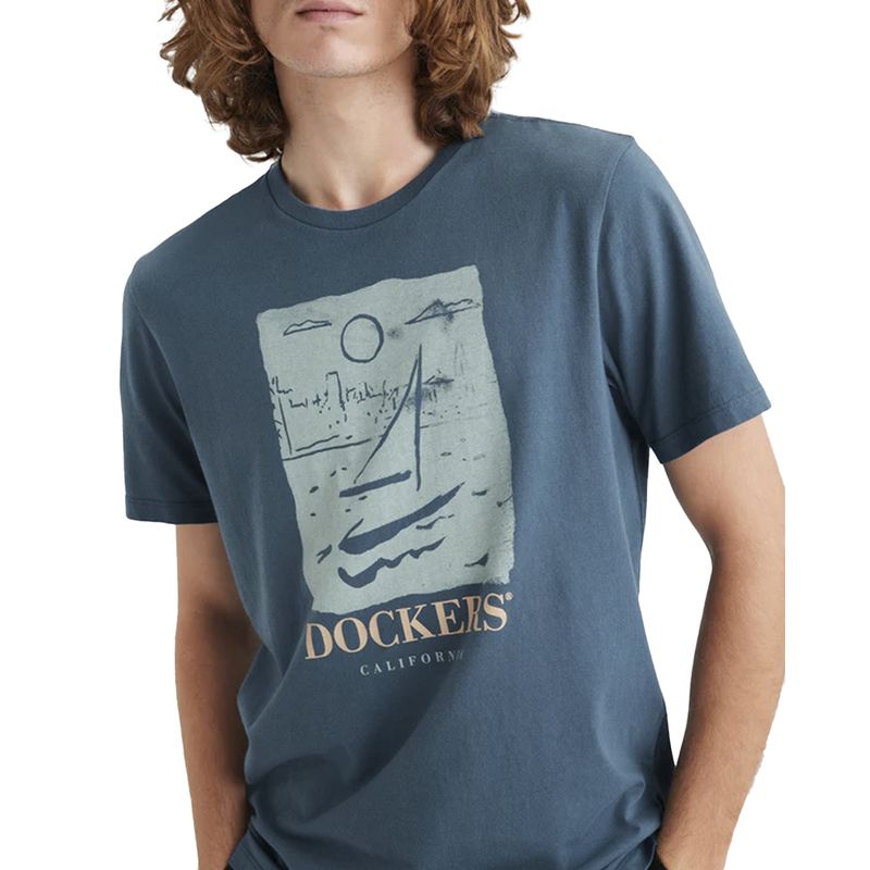 Dockers Camiseta verde estampado Dockers California para hombre