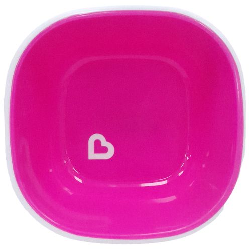 Plato hondo rosado para bebé